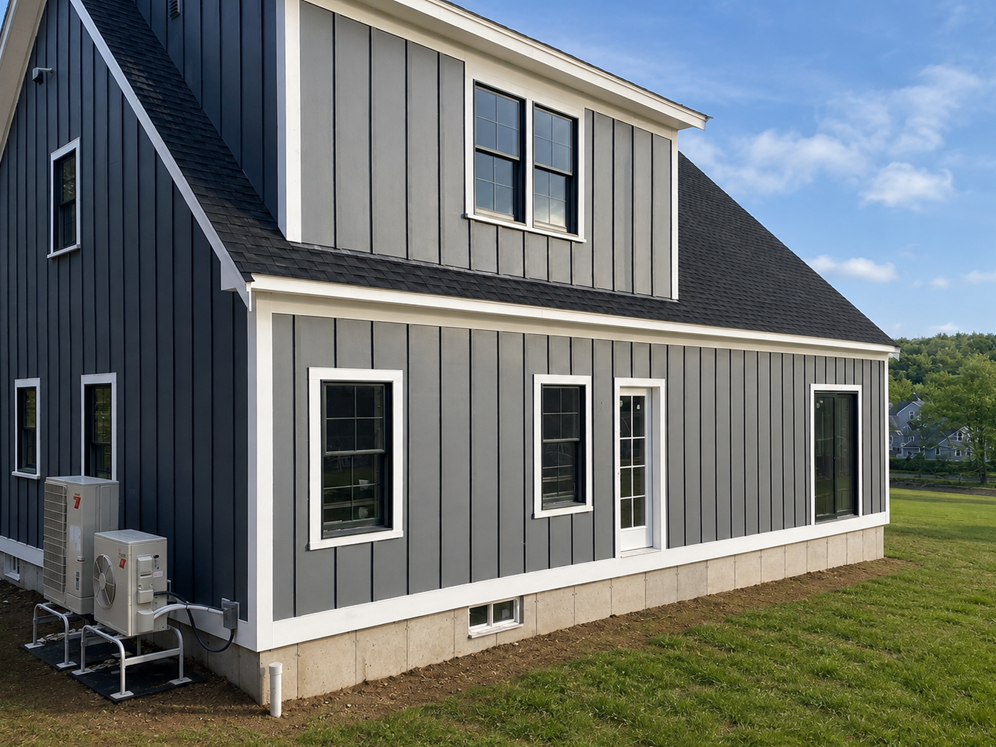 Completed residential exterior renovated by KBK Woodworking